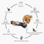 Treat Yo Paws 3 in 1 Dog Water Bottle,Treats Cup & Waste Bags Dispenser (2 Bags & Stickers Included) 19 OZ Leak Proof for Hiking & Outdoors.