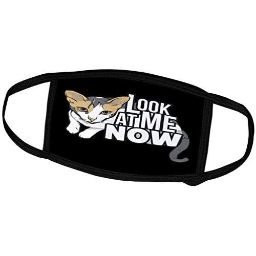 3dRose Sven Herkenrath Cat - Look at me Now with Funny Cat Kitten Animal Pet - Face Masks (fm_318916_2)