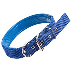 Chenyouwen Pet Toys Great Foam Cotton Polyester Pet Collars Pet Neck Strap Dog Neckband Cats Dogs Collars, 3.5cm x 57cm (Black) (Color : Blue)