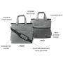 maxpama Dog Travel Bag - Weekend Tote Organizer Bag for Pet Travel, Airline Approved - Includes 1X Pet Travel Bag, 2X Food Storage Containers and 2X Collapsible Silicone Dog Bowls - Gray