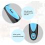 Pawaboo Pet Slicker Brush, Self Cleaning Pet Deshedding Grooming Tools Trimmer Gentle Massage Comb Brush with Quick Hair Clean Button for Small Medium Large Dogs/Cats, Blue