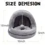 Tempcore Cat Bed for Indoor Cats, Machine Washable Cat Beds, Cat Beds for Indoor Cats or Small Dogs, Puppy, Kitty, Kitten, Rabbit, Anti-Slip & Water-Resistant Bottom