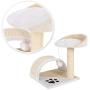 Dibea Activity Centre Cat Scratching Post, 43 cm, Beige/White