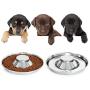 KASBAH Stainless Steel Dog Bowls for Puppy, 2 Pack Puppy Feeder Bowl for Feeding Food and Water Weaning Pet Feeder Bowl Water Bowl for Small Dogs/Cats/Pets