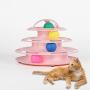 FairOnly Convenient Life Funny 4 Layers Turntable Interactive Toy with Balls Teaser for Pet Cat