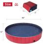pedy Dog Swimming Pool with Brush, Collapsible Pet Bath Pool Foldable Bathing Tub Kiddie Pool for Dogs Cats and Kids