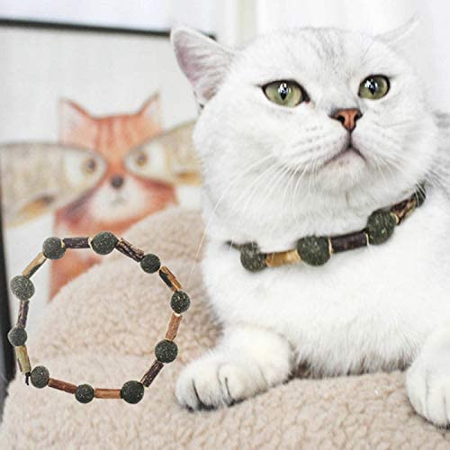 ocijf179 Cat Toy Pet Cat Kitten Matatabi Necklace Shaped Molar Stick Interactive Chew Catnip Toy