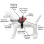 Industrial Puppy Service Dog in Training Vest with Reflective Strap & Removable Patches - Heavy Duty Nylon Straps and Handle for Dogs - 7 Sizes, ID Patch Options, Service Dog Vest Harness with IT tag
