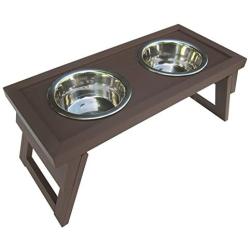 ecoFlex Adjustable Height Double Dog Bowl