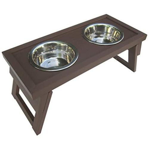 ecoFlex Adjustable Height Double Dog Bowl