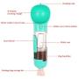 Dog Water Bottle Pet Drinking Feeder Portable Puppy Water Dispenser Multifunctional Pet Water Cup with Stool Shovel Garbage Bag Storage for Outdoor Walking Hiking Travelling Plastic 13 Oz