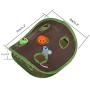 TeenTop Pet Cat Mice Toy Hide Seek Game Collapsible Puzzle Exercise Toy 9 Holes Mouse Hunt with Bells Cat Supplies for Kitten Exercise 1PC