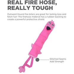 Outward Hound Fire Biterz Durable Real Fire Hose Material Dog Toy with Squeakers