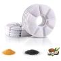 Cat Water Fountain Filter Replacement, 8 Pack Replacement Carbon Filters for Pet Fountain, Water Fountain Filter Efficient Quadruple for Cats, Dogs, Multiple Pets