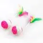 Duckart 2-Pack Cat Toys Sisal Hemp Knitting Ball Cat Woven Grind Toys with a Steel Ball Colorful Resistant Pet Feather Toy Duckart 2-Pack Cat Toys Sisal Hemp Knitting Ball Cat Woven Grind Toys with a Steel Ball Colorful Resistant Pet Feather Toy