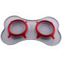 Iconic Pet Color Splash Designer Bone Shape Fusion Pet Diner in Assorted Colors