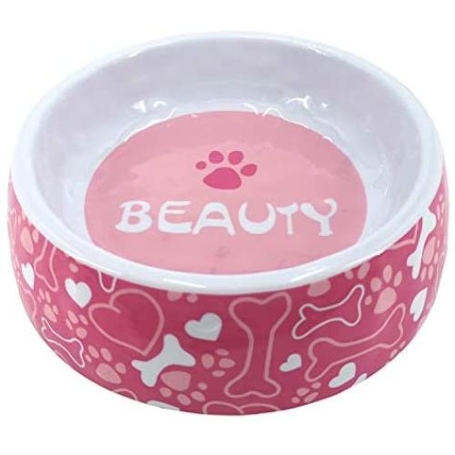 PetWare Bowl Dog Food Bowl 100% Melamine Non Slip Non Toxic Loving Pets Bowl Unbreakable Feeder Bowl Non -Tip for Small/Medium/Large Dogs Cats Puppy Pets (Pink)