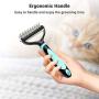 MIU COLOR Pet Grooming Brush, 2 Sided Professional Dematting Comb Grooming Undercoat Rake, Effective Removing Knots for Cats, Dogs