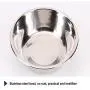 Rantow Double Dogs Bowls - Non-Slip Slow Feeder Dog Bowl Preventing Choking Fun Stainless Steel Pet Drink Water Bowl for Medium Small Dogs Cats