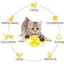 ZUDZUW Cat Toy Turntable Windmill Spinner Stubborn Interactive Chew Toy with Led Catnip Ball Color Bells Random Funny Kitten Toys Cats Hair Brush Scratching Tickle Toy with Suction Cup