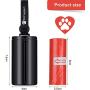 Zonon 4 Pieces Multifunctional Dog Poop Waste Bag Holder Dog Poop Dispenser and 4 Rolls Leak-Proof Dog Waste Bags Dog Waste Container