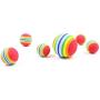 USUASI 3PCS /Set Colorful EVA Rainbow Ball Cat Dog Training Kitten Pet Supplies Bouncy Ball Pet Chihuahua French Bulldog Supplies Pet Rainbow Ball Cat Bubble Toy Balls Dog Ball Colorful Toy Balls