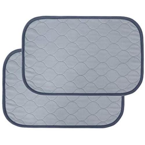 Paw Jamboree Washable Pee Pads for Dogs Training Pads for Dogs Absorbent Waterproof Pee Pad Reusable Puppy Training Pads Dog Whelping Mats Size 23.5x17.5 (2PCS Light Grey Pet Pee Pad, 23.5x17.5)