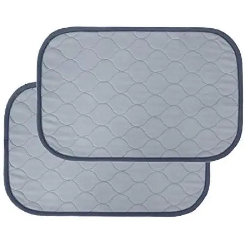 Paw Jamboree Washable Pee Pads for Dogs Training Pads for Dogs Absorbent Waterproof Pee Pad Reusable Puppy Training Pads Dog Whelping Mats Size 23.5x17.5 (2PCS Light Grey Pet Pee Pad, 23.5x17.5)