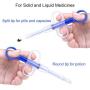 Whasin Pet Medicine Syringe, Professional Pet Pill Popper for Dogs and Cats, Reusable Pet Pill Gun with 2 Soft Silicone Tips, Medical Feeding Dispenser for Young and Small Animals
