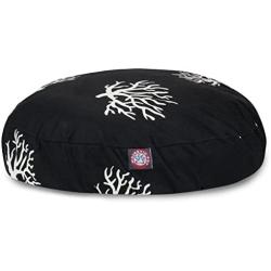 Black Coral Large Round Indoor Outdoor Pet Dog Bed With Removable Washable Cover By Majestic Pet Products