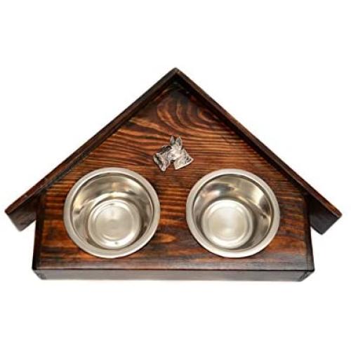 Scottish Terrier, a Dogs Bowl with a Relief from ArtDog