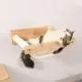 FUKUMARU Cat Hammock Wall Mounted Large Cats Shelf - Modern Beds and Perches - Premium Kitty Furniture for Sleeping, Playing, Climbing, and Lounging - Easily Holds up to 40 lbs FUKUMARU Cat Hammock Wall Mounted Large Cats Shelf - Modern Beds and Perches - Premium Kitty Furniture for Sleeping, Playing, Climbing, and Lounging - Easily Holds up to 40 lbs