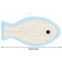 HERCHR 1 Pcs Cat Scratch Pad Flat Sisal Board Cat Scratching Pad Pet Scratcher Mat Playing Toy, Fish Shape, Plush(Blue)