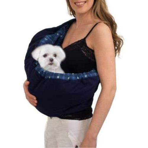 OrgMemory Pet Sling Carrier, Adjustable Dog Sling, Small Dog Cat Outdoor Shoulder Pet Carrier