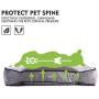 Pecute Large Dog Bed, Warm Plush & Cool Silk Double-Sided Pet Bed Four Seasons Available, Orthopedic Shredded Memory Foam Dog Beds, Washable Dog Lounge with Removable Cover