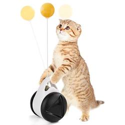 QQL Cat Toys for Indoor Cats Wheel Training Toys with Catnip Tumbler Balance Pet Toys Interactive Kitten Swing Toys Kitten Sports Educational Toys