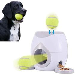 ShiLei Pet Interactive Toy Tennis Tossing Machine, Automatic Feeding, Reward Good Behavior, Keep Healthy, Prevent Obesity, Safe and Durable