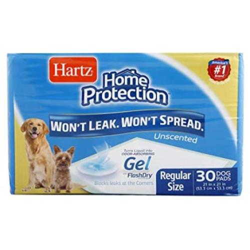 Hartz Home Protection Dog Pads for All Dog Sizes - Super Absorbent and Wont Leak: Odor Eliminating Lavender Scent, Unscented, and Quilted Plus