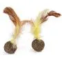 nobrand Pet Tooth 2 PCS B12208 Catnip Ball Toy Clean Clean Tooth Molar Feather Ball nobrand Pet Tooth 2 PCS B12208 Catnip Ball Toy Clean Clean Tooth Molar Feather Ball