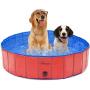 WANTRYAPET Foldable Dog Pet Bath Swimming Pool Collapsible Dog Pet Pool Bathing Tub Kiddie Pool for Pets Dogs Cats and Kids