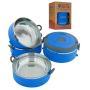 Healthy Human Portable Dog & Pet Travel Bowls with Lid - Human Grade Stainless Steel - Ideal for Food & Water - 3 Sizes & 3 Colors