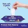 Furbliss Hygienic Pet Wipes for Dogs & Cats, Cleansing Grooming & Deodorizing Hypoallergenic Thick Wipes with All Natural Deoplex Deodorizer by Vetnique Labs