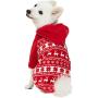 Blueberry Pet Ugly Christmas Holiday Reindeer & Snowflake Dog Fleece Sweater, Hoodie, Snood