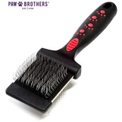 Ryans Pet Supplies Paw Brothers Two-Sided Slicker Brush for Dogs, Extra Firm, Small, 2 in x 2.5 in