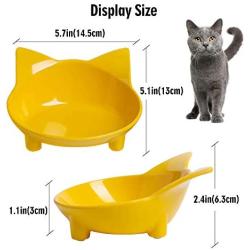 Cat Bowl, Cat Bowls for Food and Water,Shallow cat Bowls for Wet Food ,Non Slip Pet Feeding Dish ,Pet Food & Water Bowls Set of 3