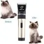 Dog Clippers Cat Shaver, Professional Hair Grooming Clippers Detachable Blades Cordless Rechargeable with Guards, Combs for Dog Cat Small Animal, Quiet Animal Horse Clippers (Gold) Dog Clippers Cat Shaver, Professional Hair Grooming Clippers Detachable Blades Cordless Rechargeable with Guards, Combs for Dog Cat Small Animal, Quiet Animal Horse Clippers (Gold)