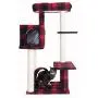 Armarkat Model B5008 50-inch Classic Cat Tree with Veranda, Bench, Mini Perch, and Spacious Lounger in Scotch Plaid, Black/Red, 31''''(l) x 28''''(w) x 50''''(h)