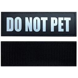 TOPLLE Reflective Dog Patches for Vest, Dog Harness Reflective Patches with Hook Backing, Dog Vest Removable Patches, DO NOT PET/Therapy Dog/Emotional Support