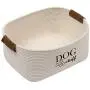 Geyecete Square Dog Toy Basket Storage Cotton Rope Storage Basket Pet/Pet Toy and Accessory Storage Bin Doy Toy Box