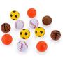 Chiwava 12 Pack 1.6 Inch Soft Rubber Foam Cat Toy Ball Sponge Sport Balls Kitten Interactive Toy Assorted Color